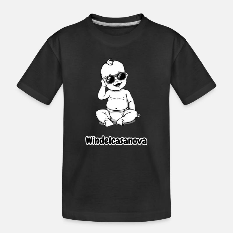 Windel Casanova - Kinder Premium Bio T-Shirt - Schwarz