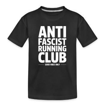 Club de course antifasciste - T-shirt Antifa - T-shirt bio Premium Enfant - noir - Devant