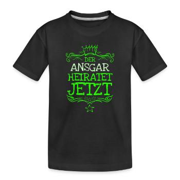 Heirat Ansgar - Kinder Premium Bio T-Shirt - Schwarz - Vorne