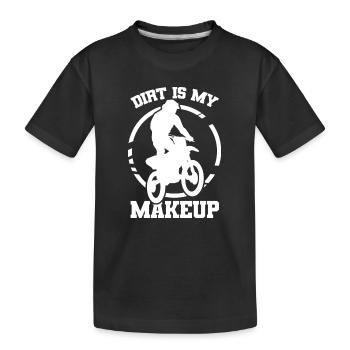 Dirt is my make-up - Kids' Premium Organic T-Shirt - black - Front