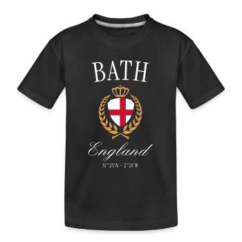 Couronne des armoiries de Bath England – Souvenir de voyage - T-shirt bio Premium Enfant - noir - Devant