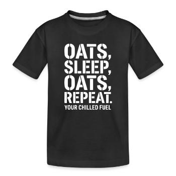 Avoine céréales muesli de nuit Sommeil répété - T-shirt bio Premium Enfant - noir - Devant