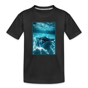 Raies Manta Raies - T-shirt bio Premium Enfant - noir - Devant