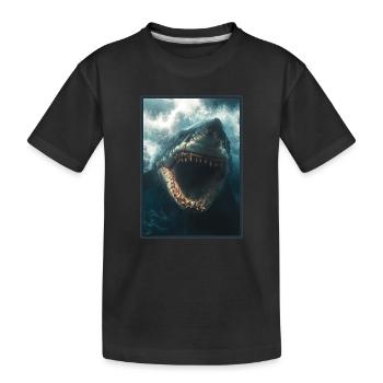 Grand requin blanc Grand requin blanc - T-shirt bio Premium Enfant - noir - Devant