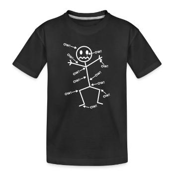 Ow Ow Ow Everything Hurts Humor - Kinder Premium Bio T-Shirt - Schwarz - Vorne