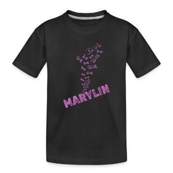 Marylin - Kinder Premium Bio T-Shirt - Schwarz - Vorne
