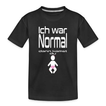 Lustiger Spruch Mädchen Baby Grafik - Kinder Premium Bio T-Shirt - Schwarz - Vorne
