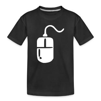 Retro_Vintage_80er_90er_Jahre_Maus_Computermaus - T-shirt bio Premium Enfant - noir - Devant