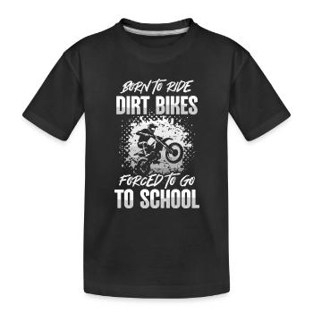Dirt Bike Motocross Offroad Motorrad Dirt Biker - Kinder Premium Bio T-Shirt - Schwarz - Vorne