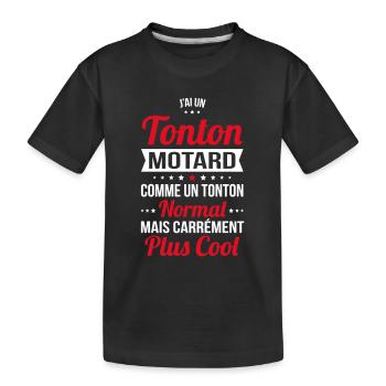 J'ai un tonton motard plus cool - T-shirt bio Premium Enfant - noir - Devant