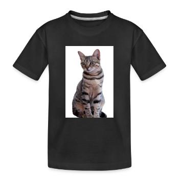 Chat chat noir chaton - T-shirt bio Premium Enfant - noir - Devant