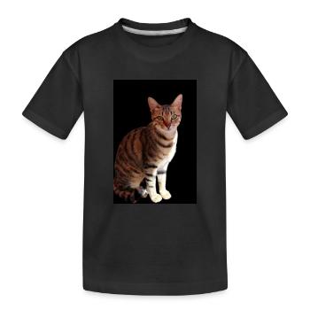 Chat chat chaton doux - T-shirt bio Premium Enfant - noir - Devant