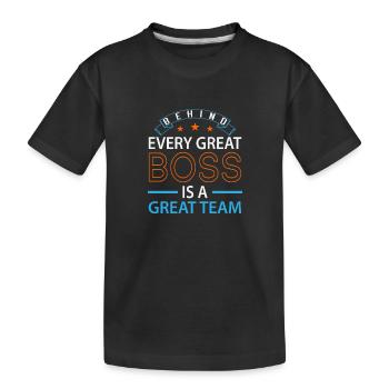 Great team - Kids' Premium Organic T-Shirt - black - Front