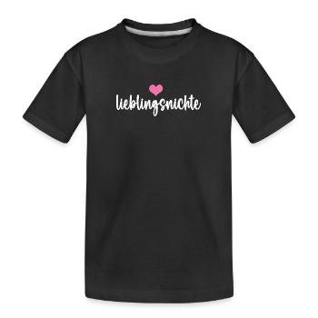 Lieblings Nichte Beste Nichten Lieblingsnichte - Kinder Premium Bio T-Shirt - Schwarz - Vorne