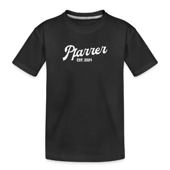 Pfarrer Ausbildung 2024 Theologie Studium Student - Kinder Premium Bio T-Shirt - Schwarz - Vorne