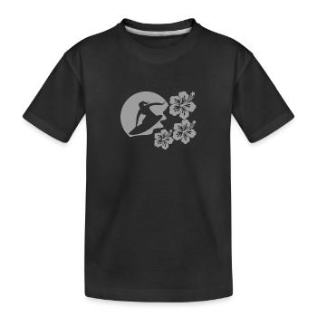 Surfer - Kids' Premium Organic T-Shirt - black - Front