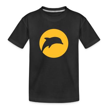 Le dauphin au clair de lune - T-shirt bio Premium Enfant - noir - Devant