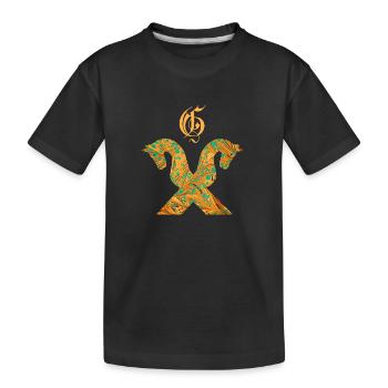 Pignon pour chevaux E 95 g - T-shirt bio Premium Enfant - noir - Devant