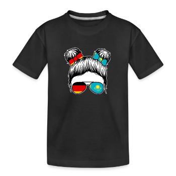 Kazakhstan Allemagne Kazakhstan - T-shirt bio Premium Enfant - noir - Devant
