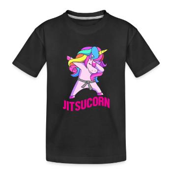 Jiu Jitsu Self Defense - Kids' Premium Organic T-Shirt - black - Front