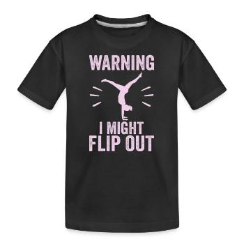 Warnung, ich könnte ausflippen - Kinder Premium Bio T-Shirt - Schwarz - Vorne