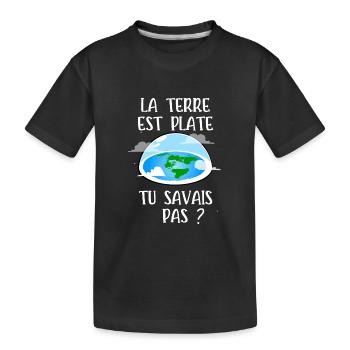 la terre est plate - T-shirt bio Premium Enfant - noir - Devant