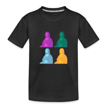 Mona Lisa Popart - T-shirt bio Premium Enfant - noir - Devant