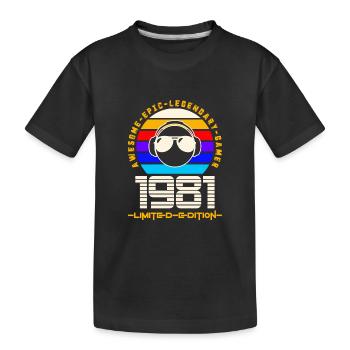 1981 - Kids' Premium Organic T-Shirt - black - Front