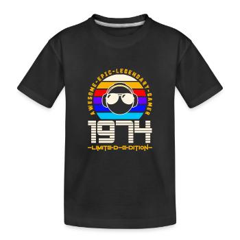 1974 - Kids' Premium Organic T-Shirt - black - Front