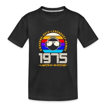 1975 - Kinder Premium Bio T-Shirt - Schwarz - Vorne