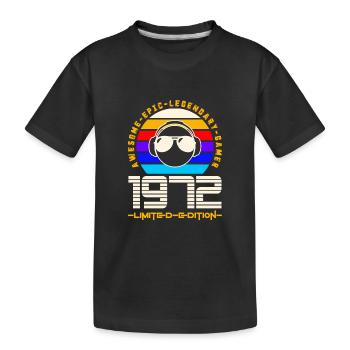 1972 - Kids' Premium Organic T-Shirt - black - Front