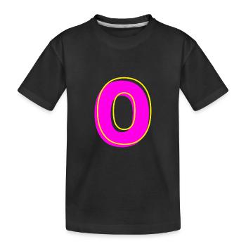 O - Votre nom - Votre lettre - T-shirt bio Premium Enfant - noir - Devant