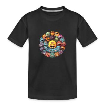 Kleine Monster - Kinder Premium Bio T-Shirt - Schwarz - Vorne