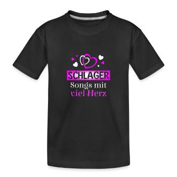 Schlager Songs mit viel Herz - Kinder Premium Bio T-Shirt - Schwarz - Vorne