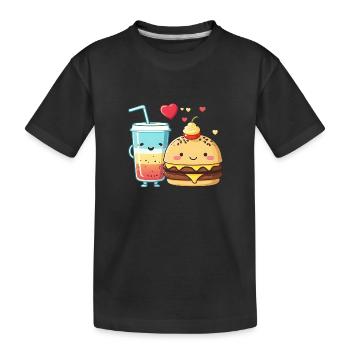 Douce amitié - T-shirt bio Premium Enfant - noir - Devant