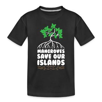Les mangroves sauvent notre île - T-shirt bio Premium Enfant - noir - Devant