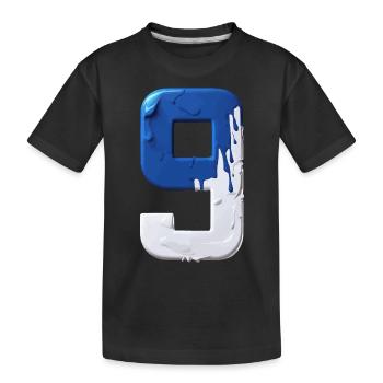 NR. 9 NUMMER 9 BLAU WEIß 9. GEBURTSTAG - Kinder Premium Bio T-Shirt - Schwarz - Vorne