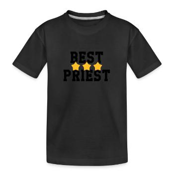 Pfarrer / Priester / Katholisch / Religion - Kinder Premium Bio T-Shirt - Schwarz - Vorne