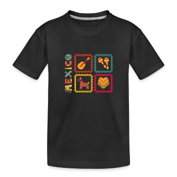 Mexico - Kids' Premium Organic T-Shirt - black - Front