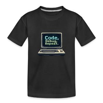 Code Debug Repeat - Software Engineer - Kinder Premium Bio T-Shirt - Schwarz - Vorne