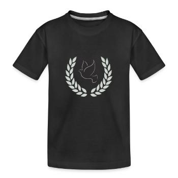 peace - Kids' Premium Organic T-Shirt - black - Front