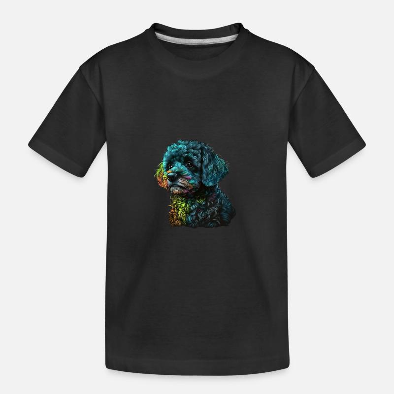 SÜSSER PUDEL - Kinder Premium Bio T-Shirt - Schwarz
