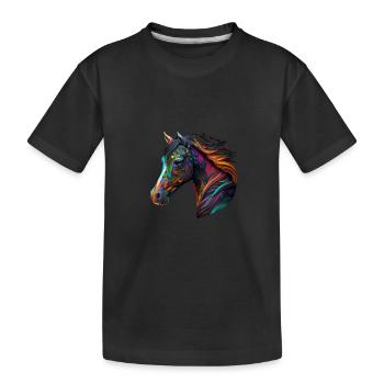 CHEVAL MULTICOLOR - T-shirt bio Premium Enfant - noir - Devant