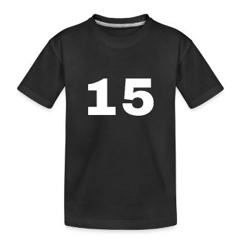 15 - Kids' Premium Organic T-Shirt - black - Front