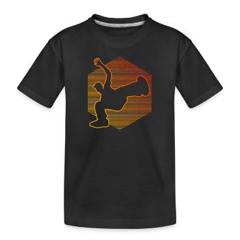 Damen Herren Bboy Hiphop Breakdance Hip Hop - Kinder Premium Bio T-Shirt - Schwarz - Vorne