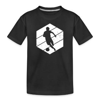 Football Football Football Jeu de football Jouer au football - T-shirt bio Premium Enfant - noir - Devant