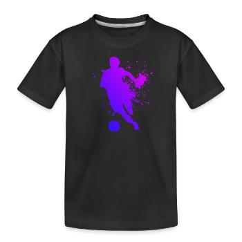 Football Football Soccer Match de football féminin - T-shirt bio Premium Enfant - noir - Devant
