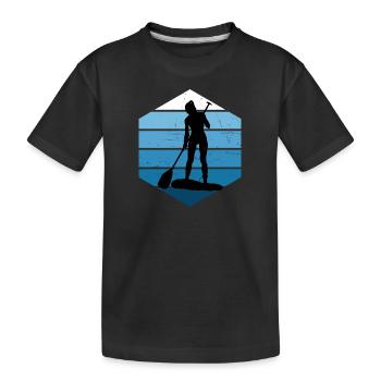 Stand up Paddle Paddle Hommes Femmes - T-shirt bio Premium Enfant - noir - Devant
