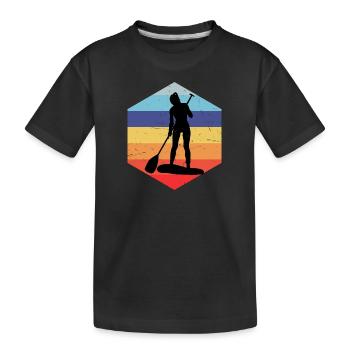 Stand up Paddle Board Femmes Standup Paddle - T-shirt bio Premium Enfant - noir - Devant