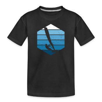 Windsurfing Windsurfer Women Windsurf Surfer - Kids' Premium Organic T-Shirt - black - Front